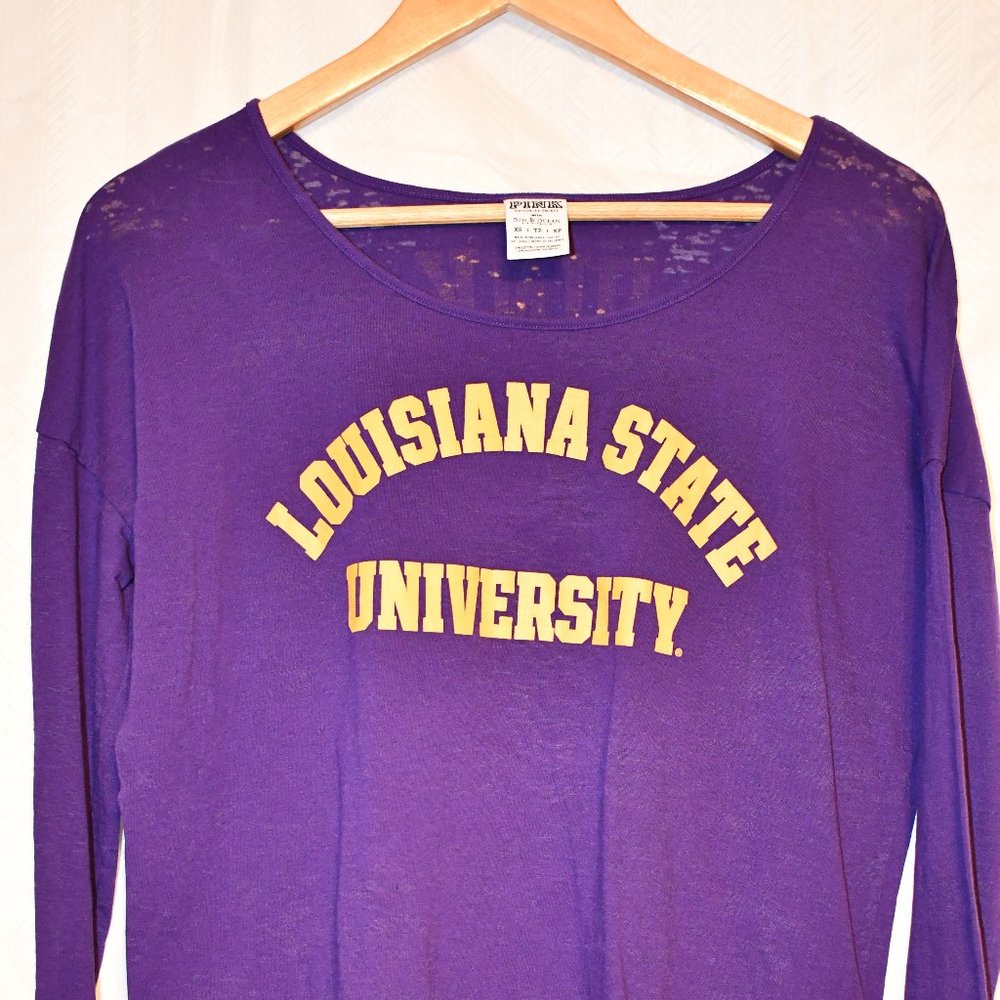 Size XS PINK by VS LSU 3/4 sleeve t-shirt
